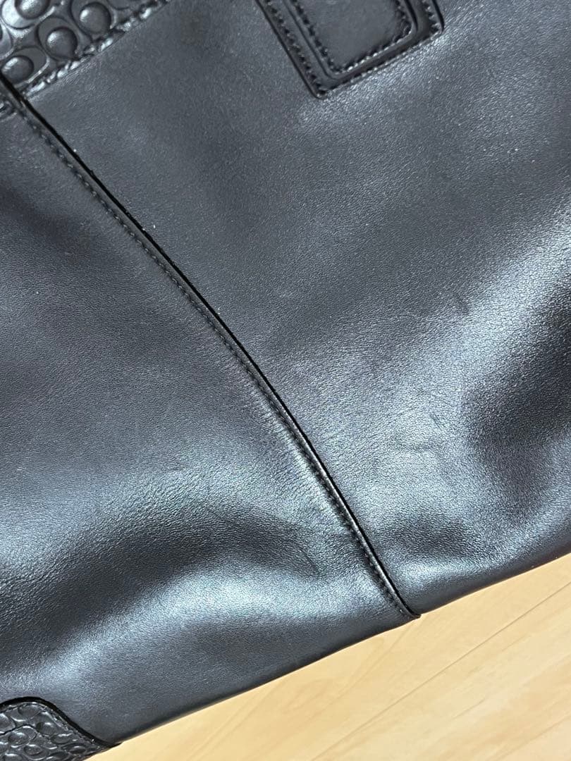 COACHブラックレザー ビジネスバッグ　2way