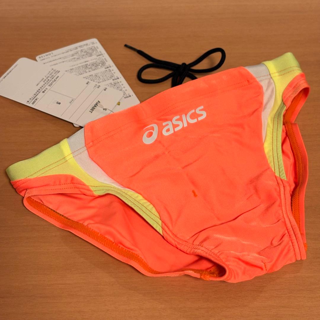 【新品】asics AMA88T 競パン オレンジ/黄 ハイドロCD 競泳水着
