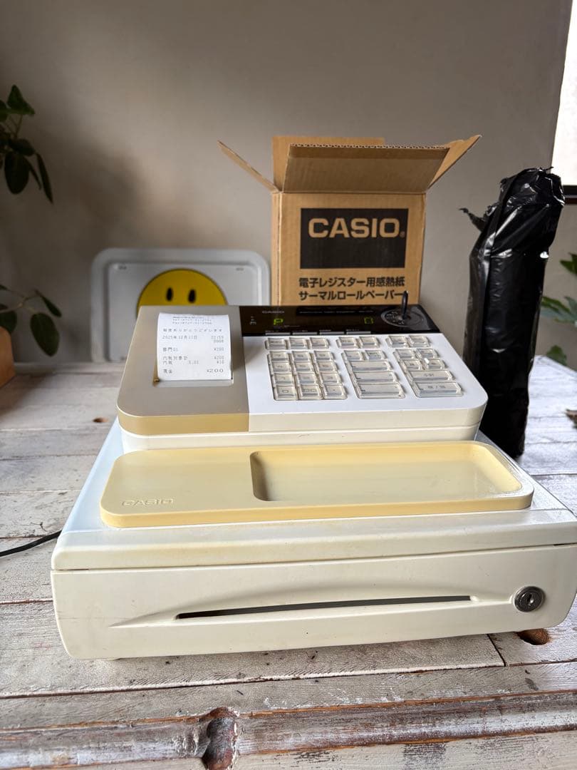 の*ぞ様 CASIO SE-S10 ホワイト レジスター　レシート20巻付き