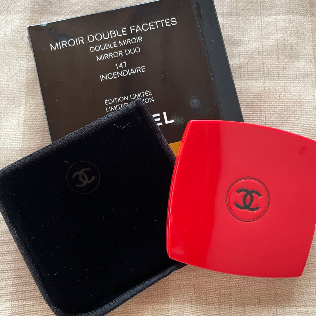 CHANEL ミラー ダブルミラー 147 赤♡レッド　箱に傷あり