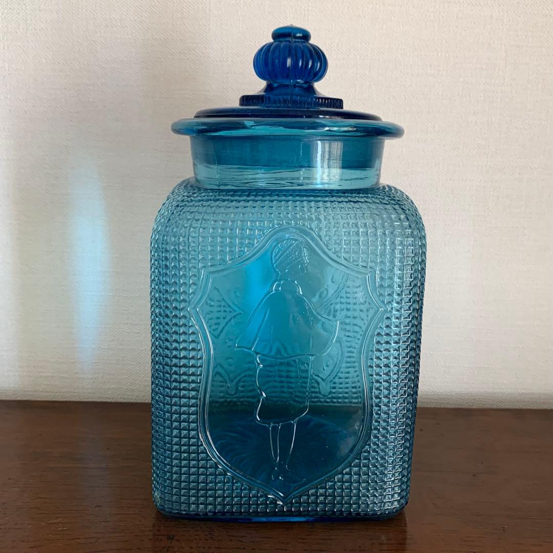 a　モダンガールの菓子瓶　あめや瓶　飴屋瓶