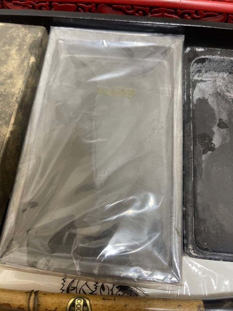 Myday公式アカウント01 墨 高級硯と竹製筆セット 硯箱