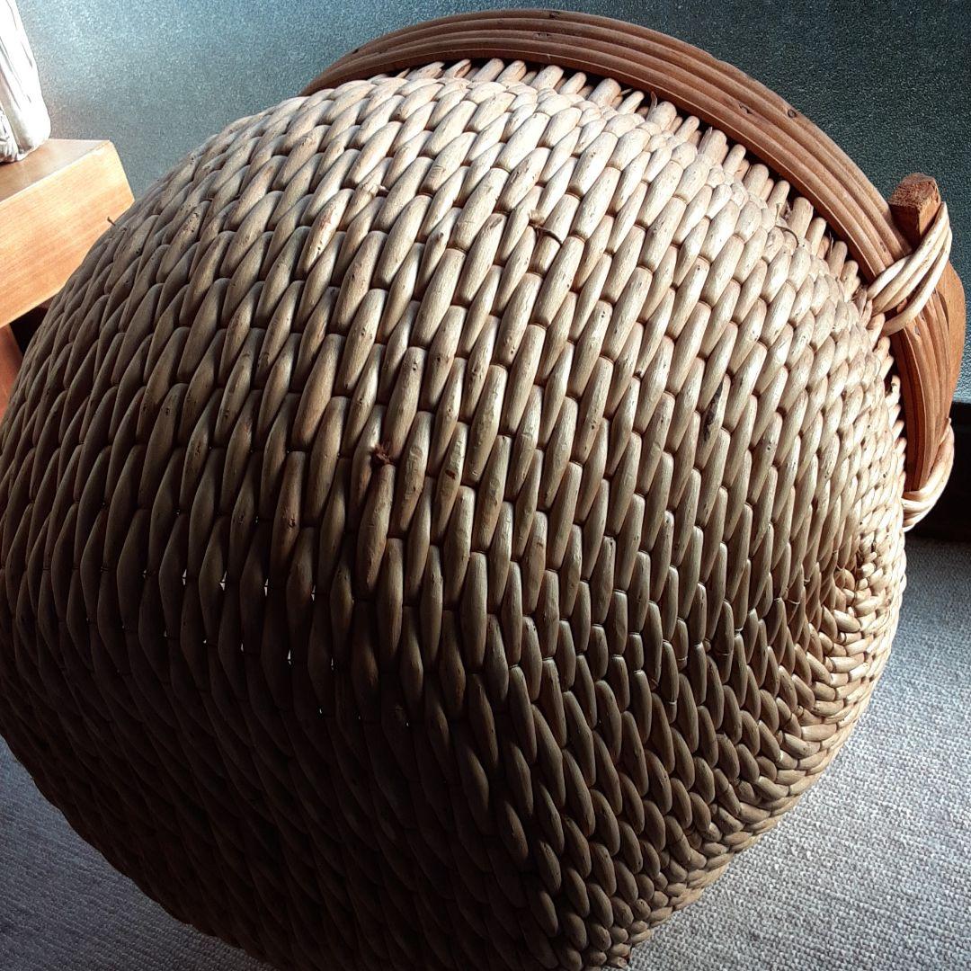 高山工芸　ぽってりした大きなかごバスケット
