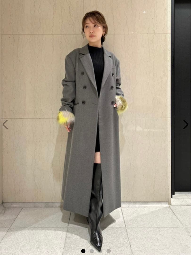 LILY BROWN ダブルブレストロングコート 試着のみ 新品 0サイズ