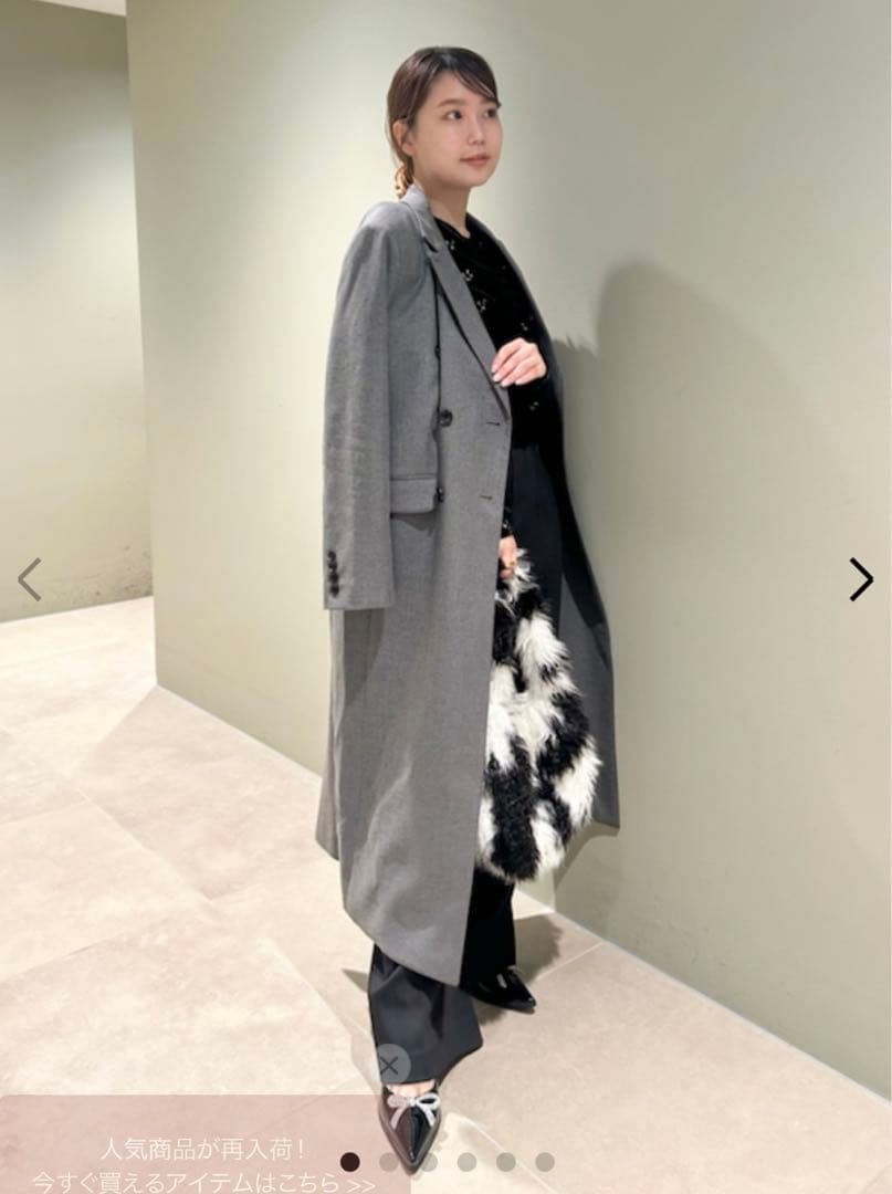 LILY BROWN ダブルブレストロングコート 試着のみ 新品 0サイズ