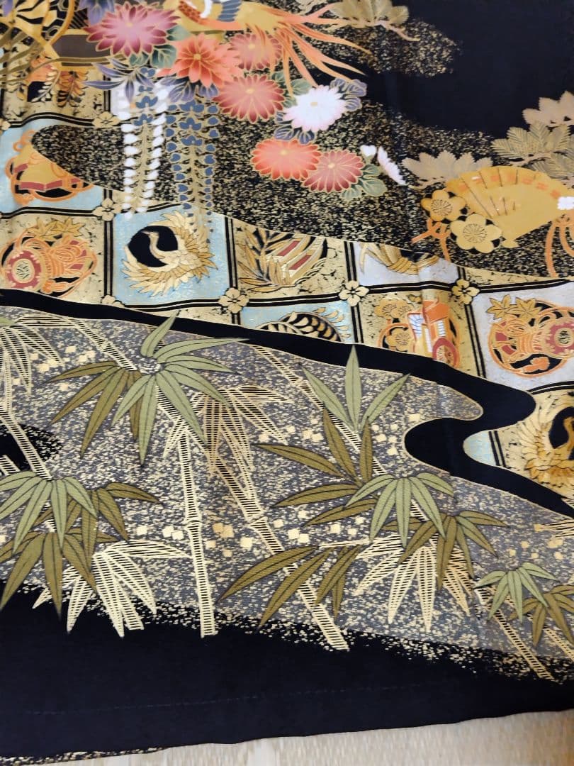 B2065 留袖リメイク袖広がりデザインフォーマルパーティードレス