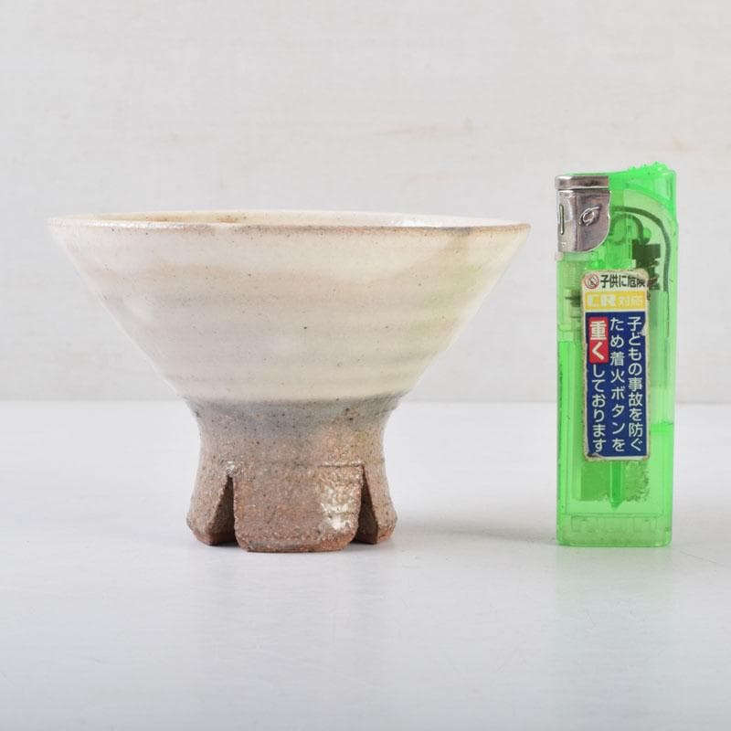 和食器　茶懐石　信楽焼　勝尾黎彦作　粉引　切高台　向付　五客　共箱　C　9016