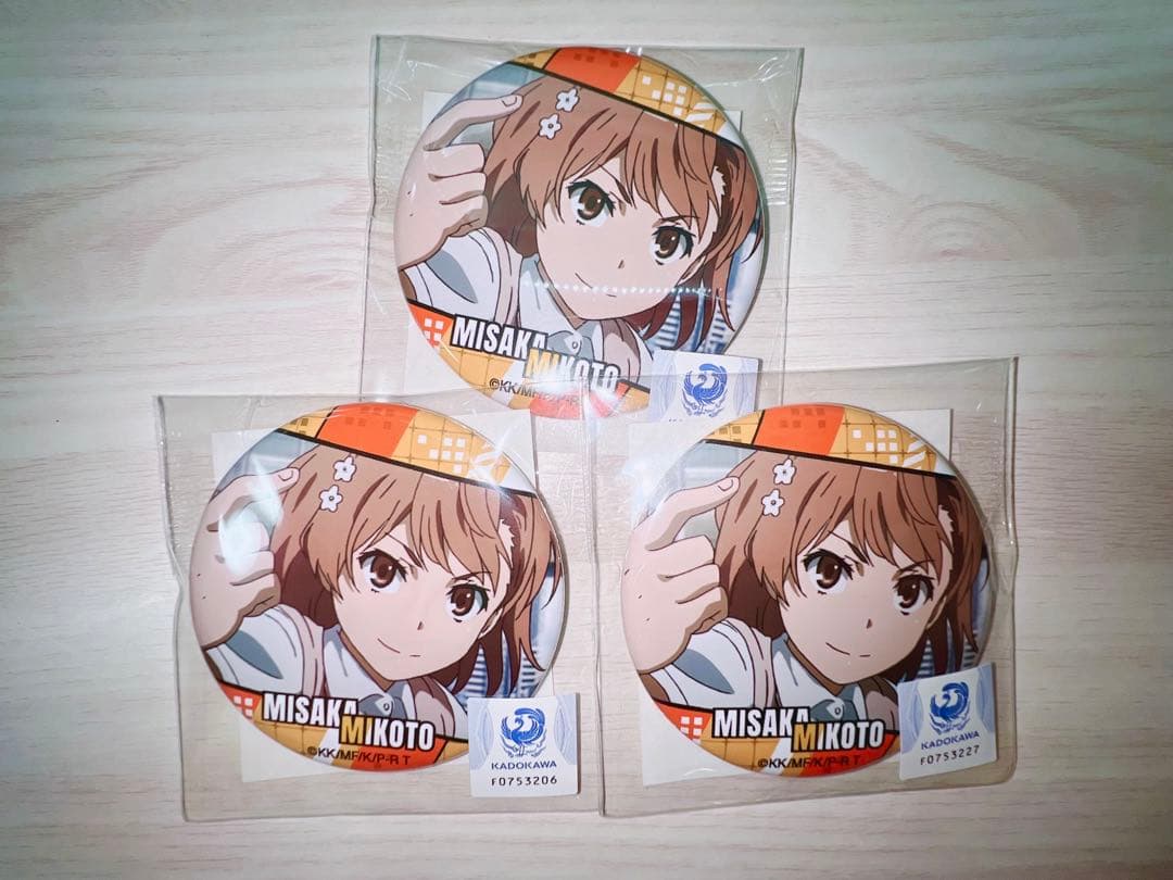 とある自治体の地域振興　とある科学の超電磁砲　御坂美琴　缶バッジ