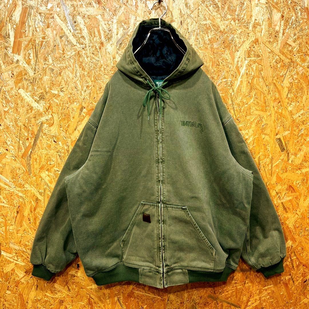 はちぷー ザッツライフ 刺繍ロゴ ゆるだぼ00s アクティブ パーカー