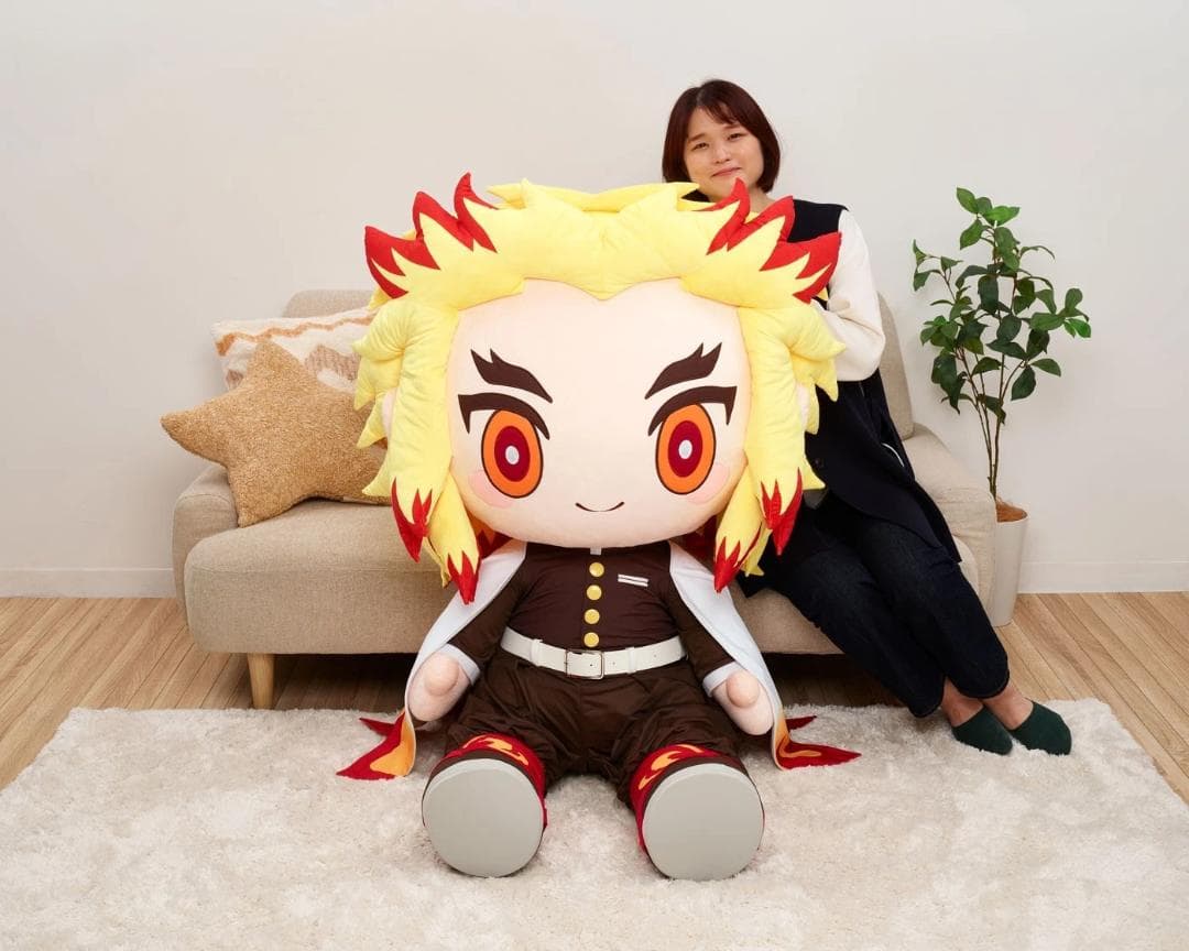 100体限定　どきゅーと　鬼滅の刃　超特大ぬいぐるみ 煉獄杏寿郎 タイトー