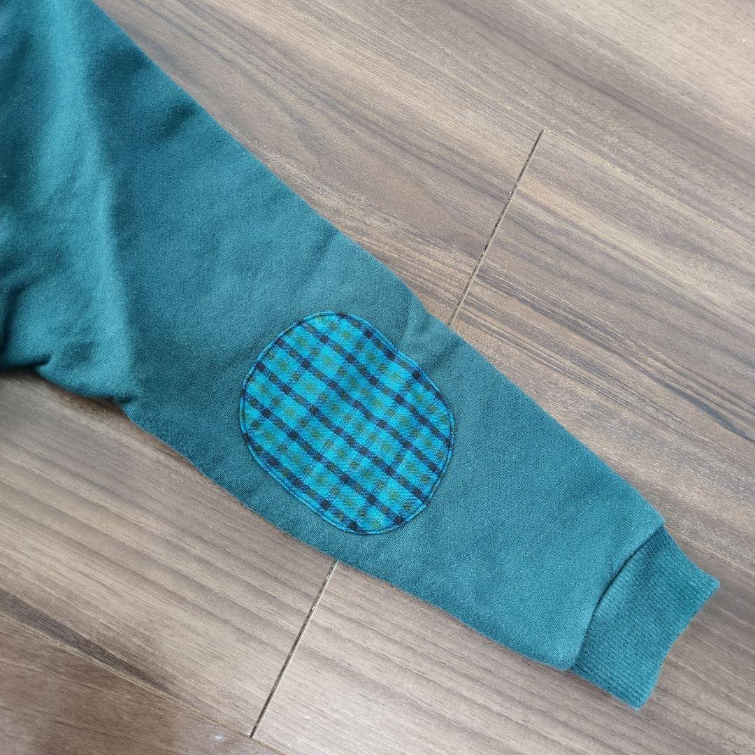 【美品】familiar　チェック袖　イギリス　兵隊　トレーナー　110