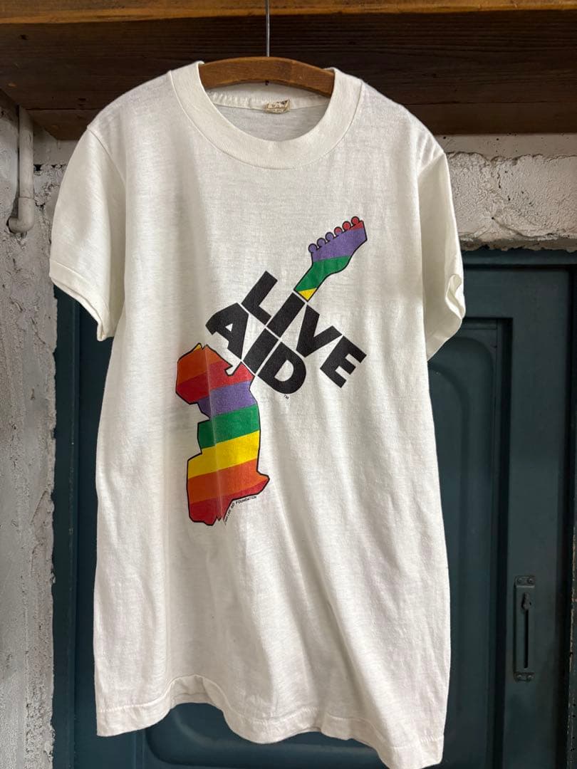 VINTAGE 80S LIVE AID Tシャツ ホワイト