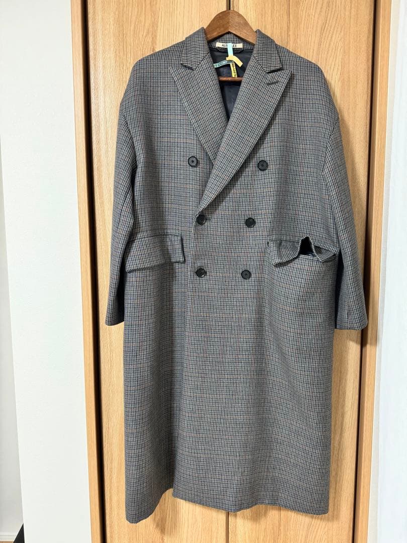 ジャケット・アウター AURALEE DOUBLE FACECHECKCHESTERFIELDCOAT
