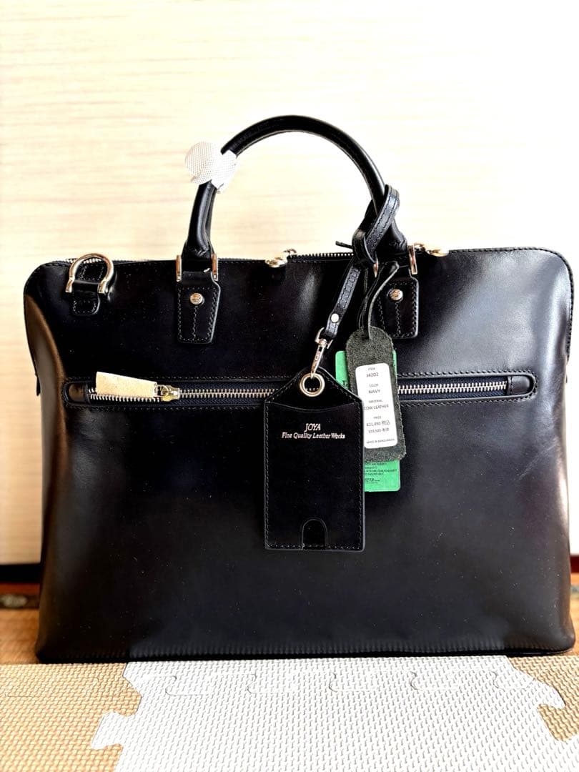 【新品】ビジネスバッグ【JOYA】ネイビー　牛革　未使用