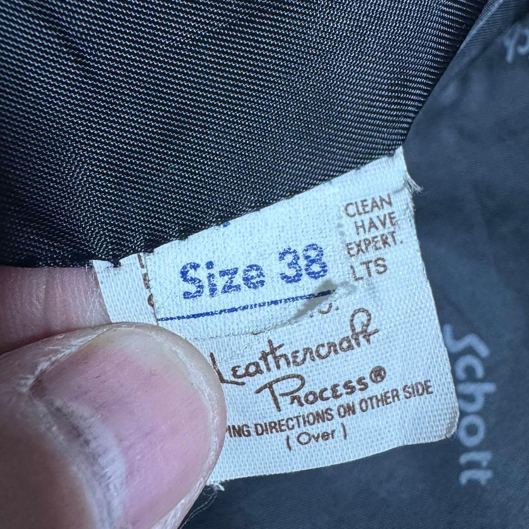 専用 SCHOTT 641 シングルライダースジャケット ボアライナー 38 L