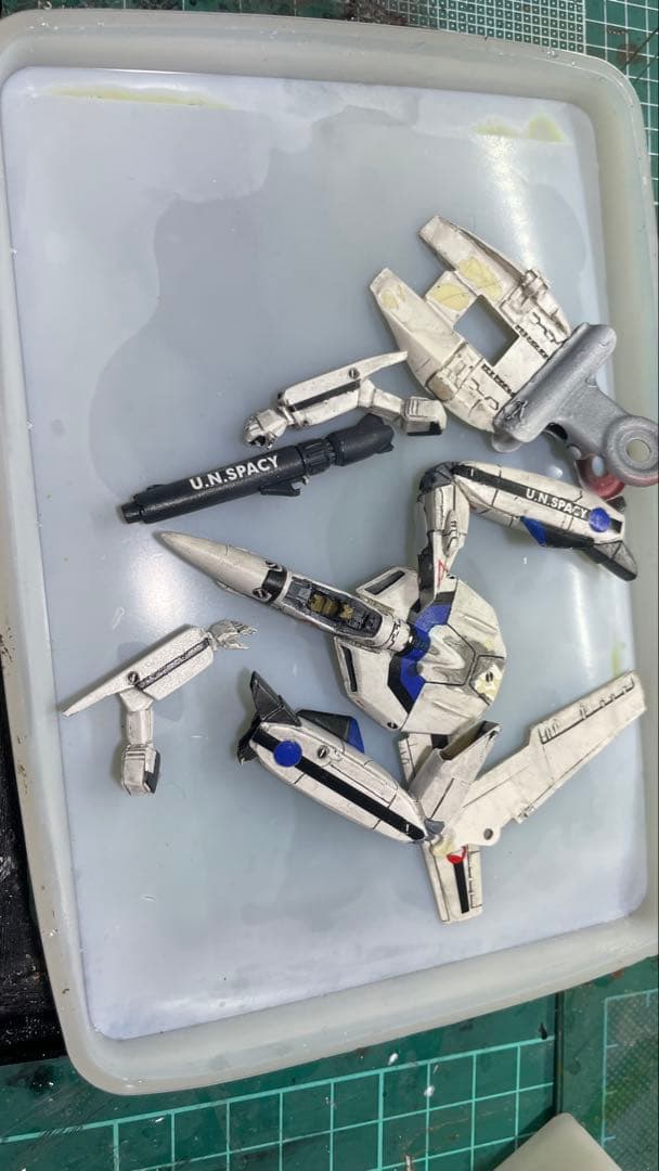 進行中　うえも様　バルキリー水上戦闘　ジオラマ