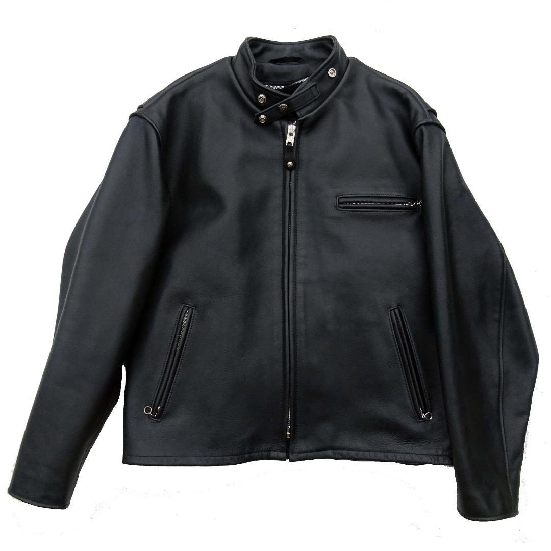 46 美品良品 ショット 641 シングル ライダース レザー ジャケット米国製