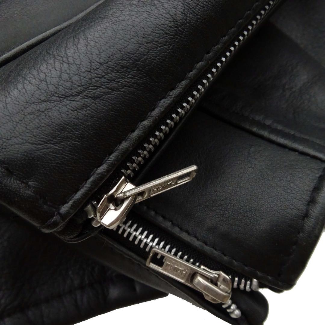 46 美品良品 ショット 641 シングル ライダース レザー ジャケット米国製