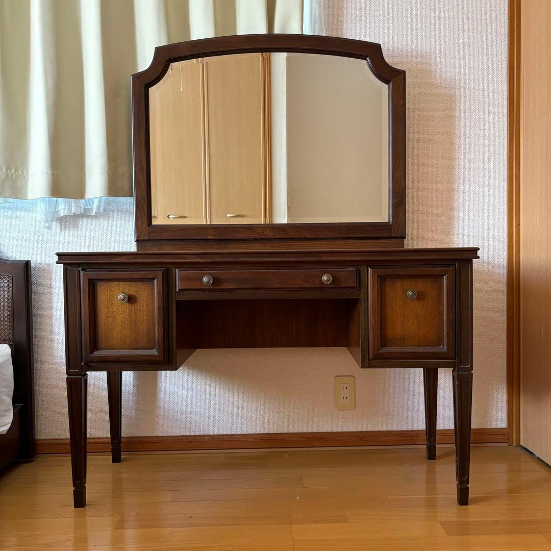 kosuga 木製 ドレッサー 鏡付き アンティーク クラシック