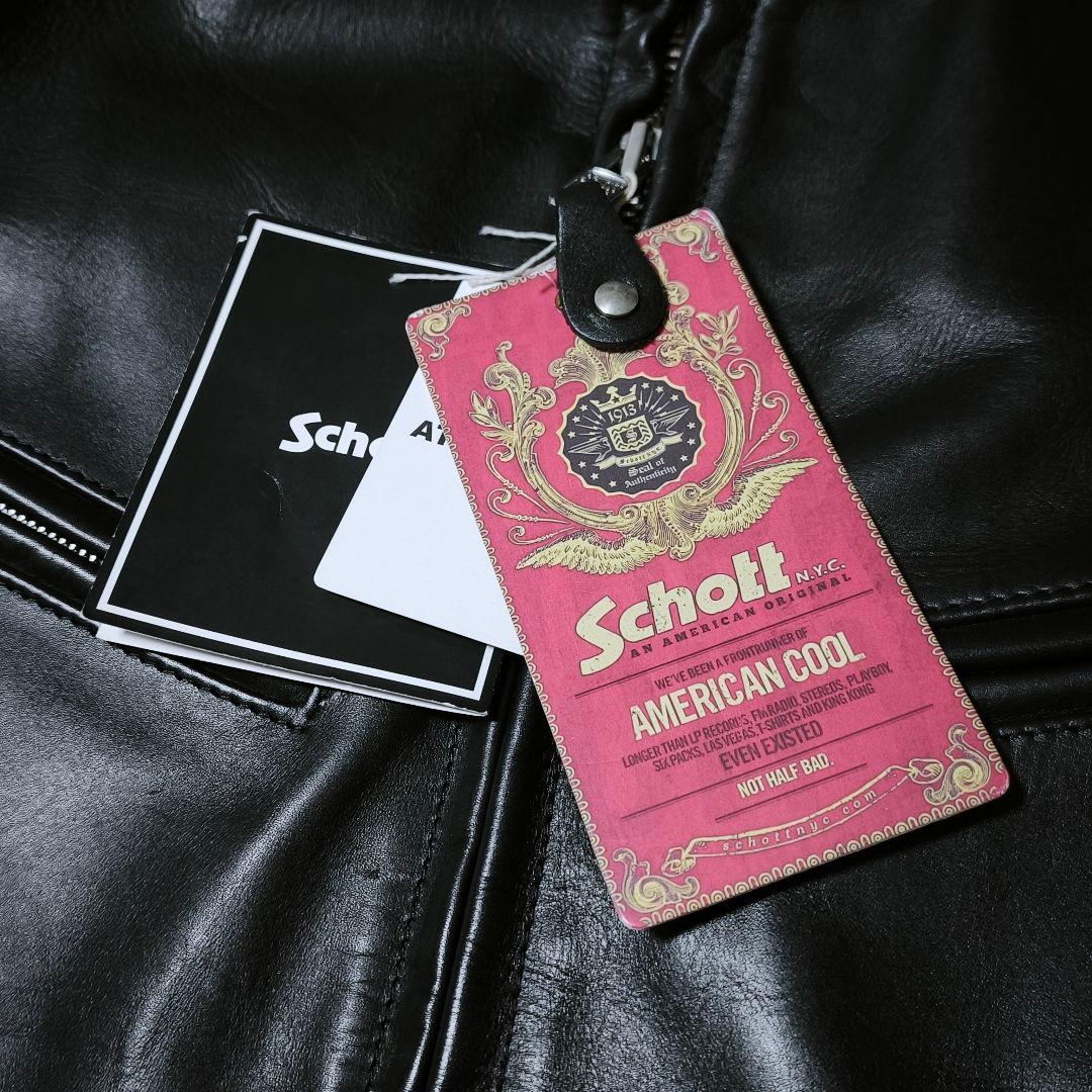 【未使用品】Schott 641XX USA製 ライダースジャケット 34