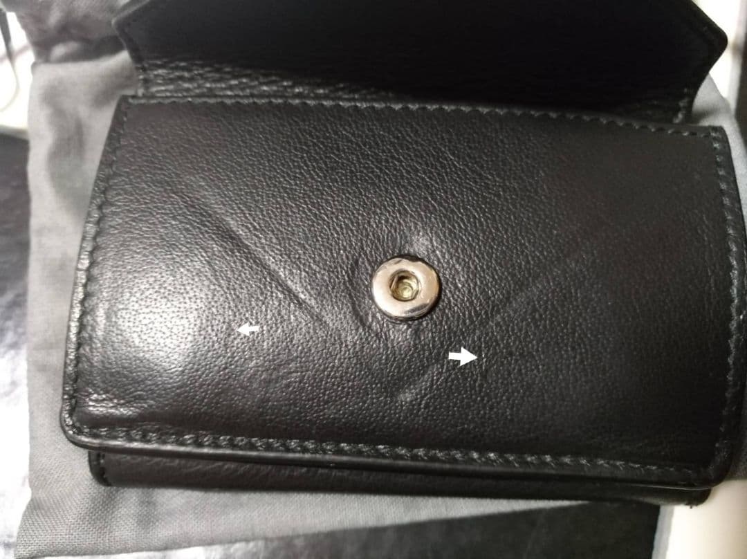 BALENCIAGA バレンシアガ ペーパー三つ折り財布 Black