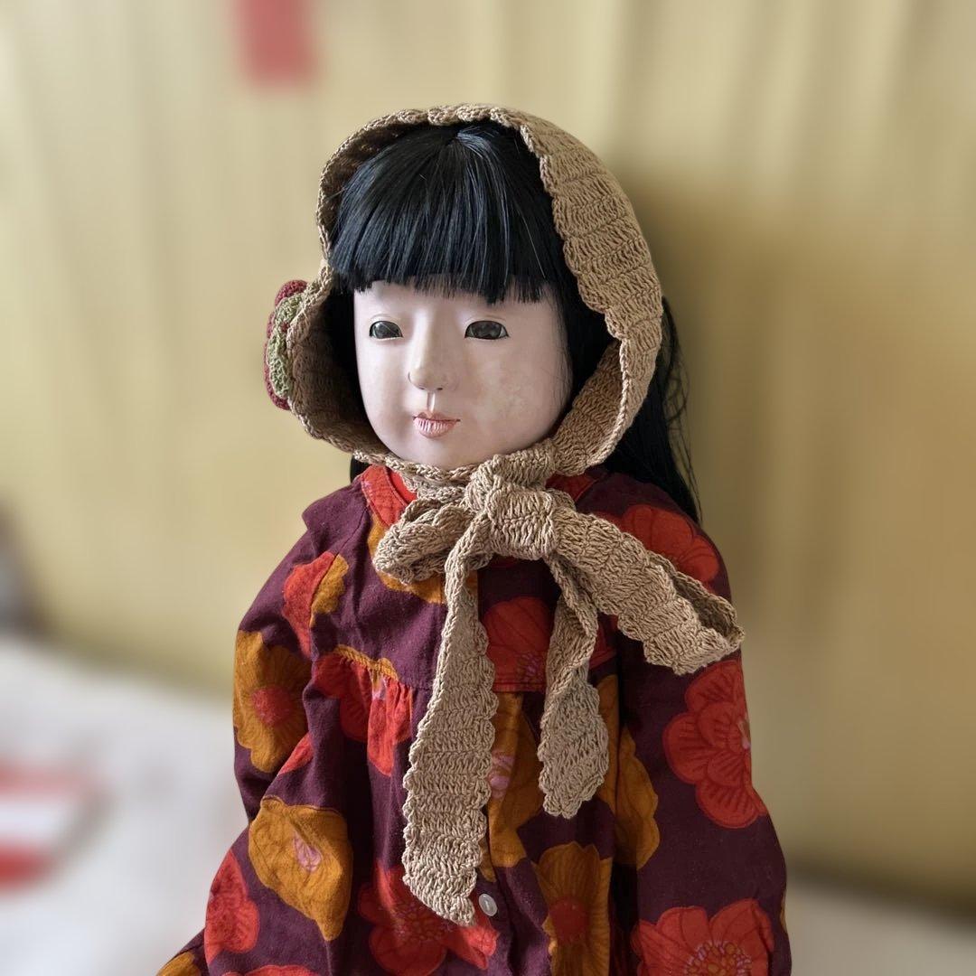 市松人形 戦前　約100年前　大型73センチ 優しいお顔の可愛い子