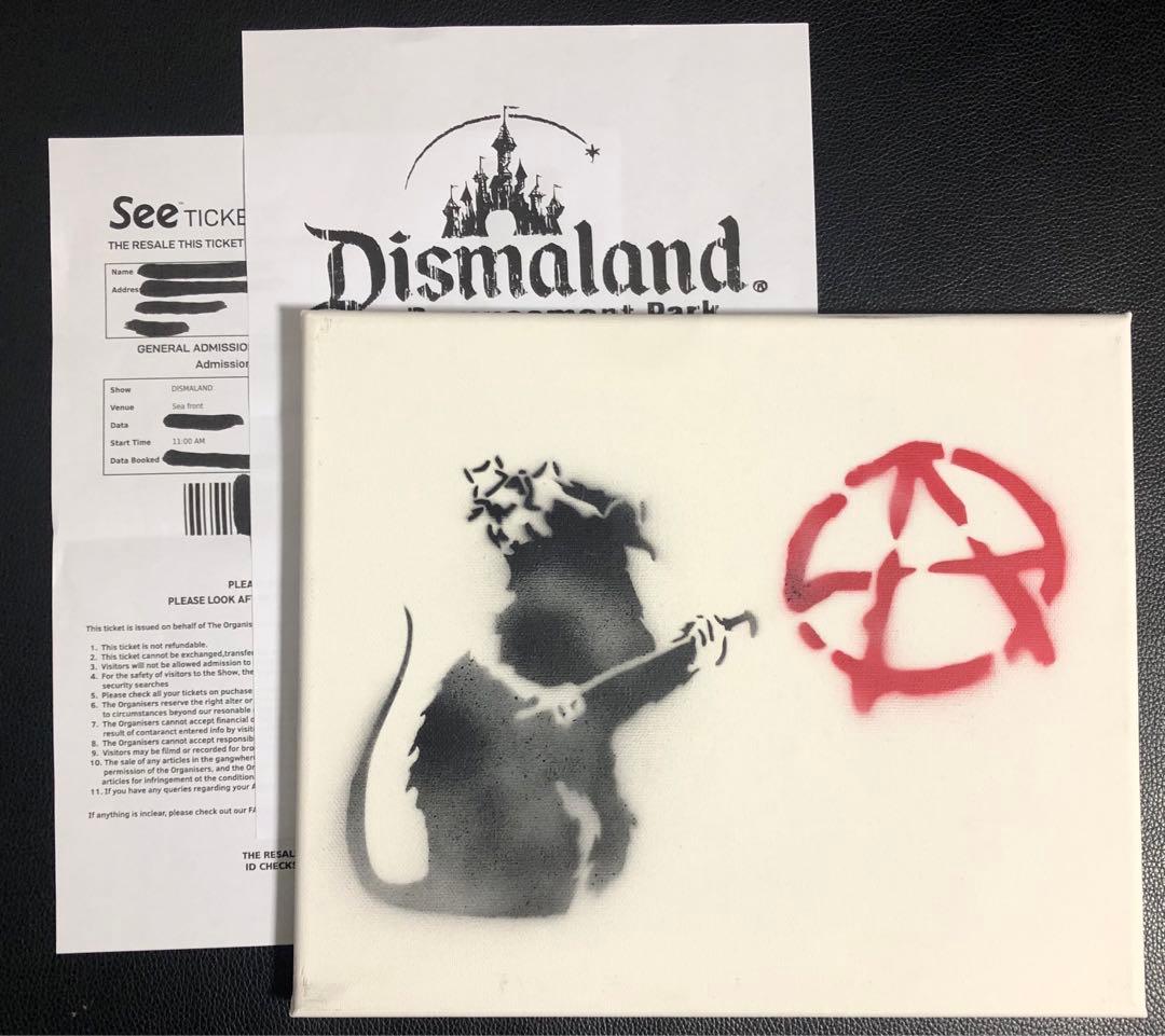 Banksy バンクシー 「Anarchy Rat」 シリアル サイン 書類付き
