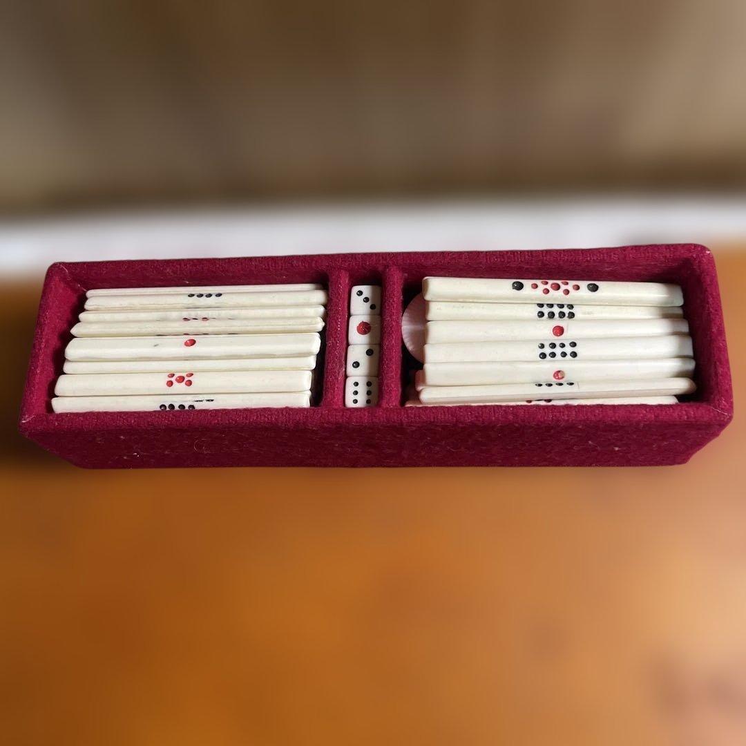 【希少】昭和レトロ 骨牌 竹背 麻雀牌セット 手彫り 手作り 高級品