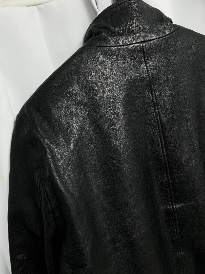 希少XL◎ NANO UNIVERSE ゴートレザー シングルライダース 中綿入