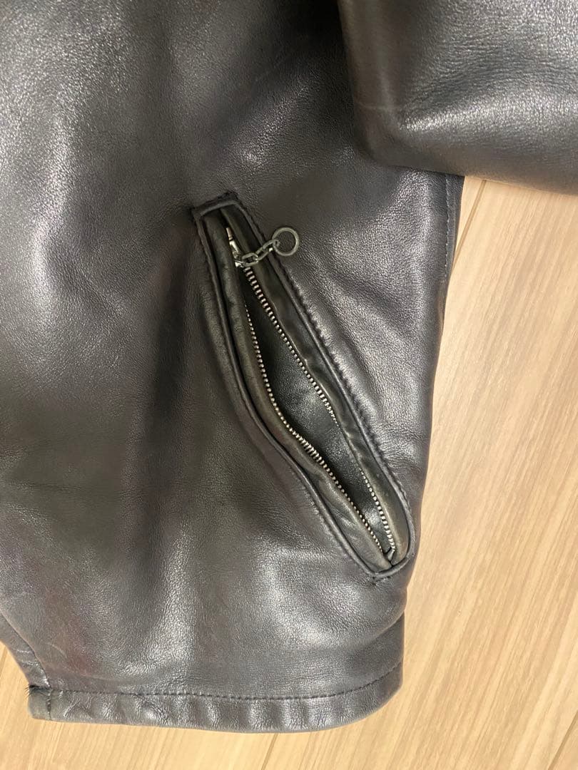 Schott ブラック シングルライダース 36