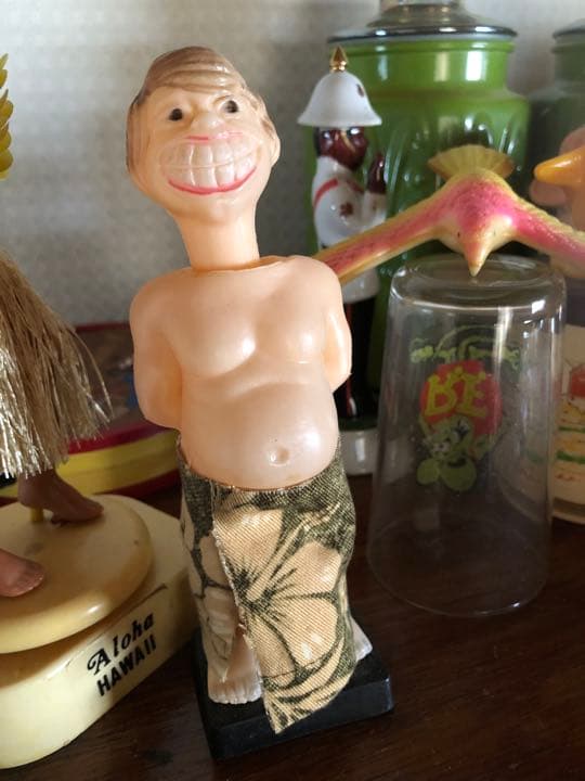 ティキ　ハワイ　ハワイアン　ソフビ　ビンテージ　アメリカ　人形　メネフネ