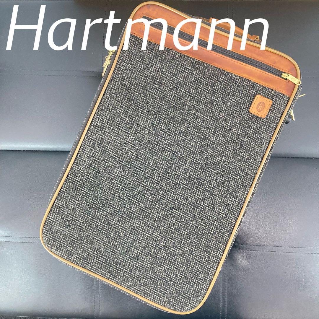 Hartmann ツイードキャリーケース グレーブラウン系