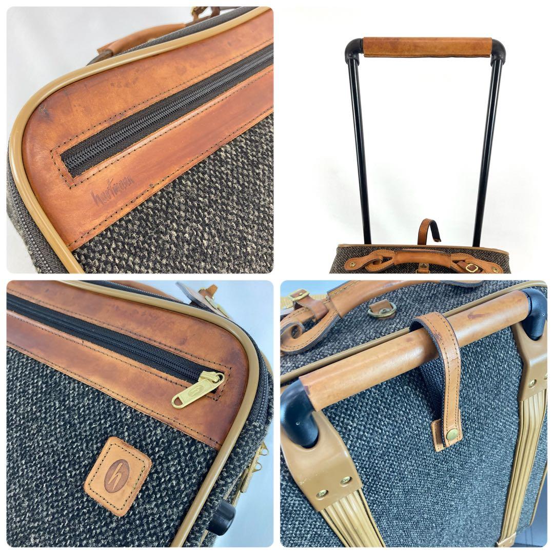 Hartmann ツイードキャリーケース グレーブラウン系