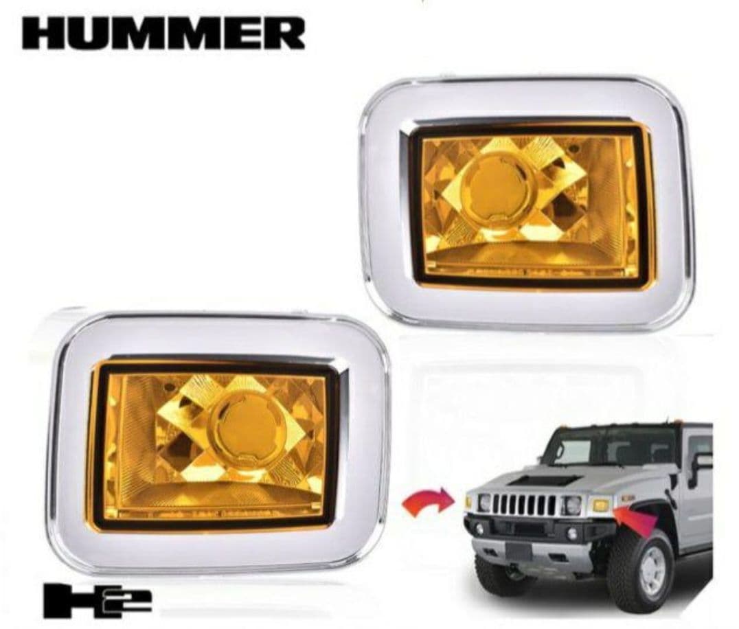 【送料無料】ハマーH2　クリスタル アンバーレンズ　パーキングシグナル