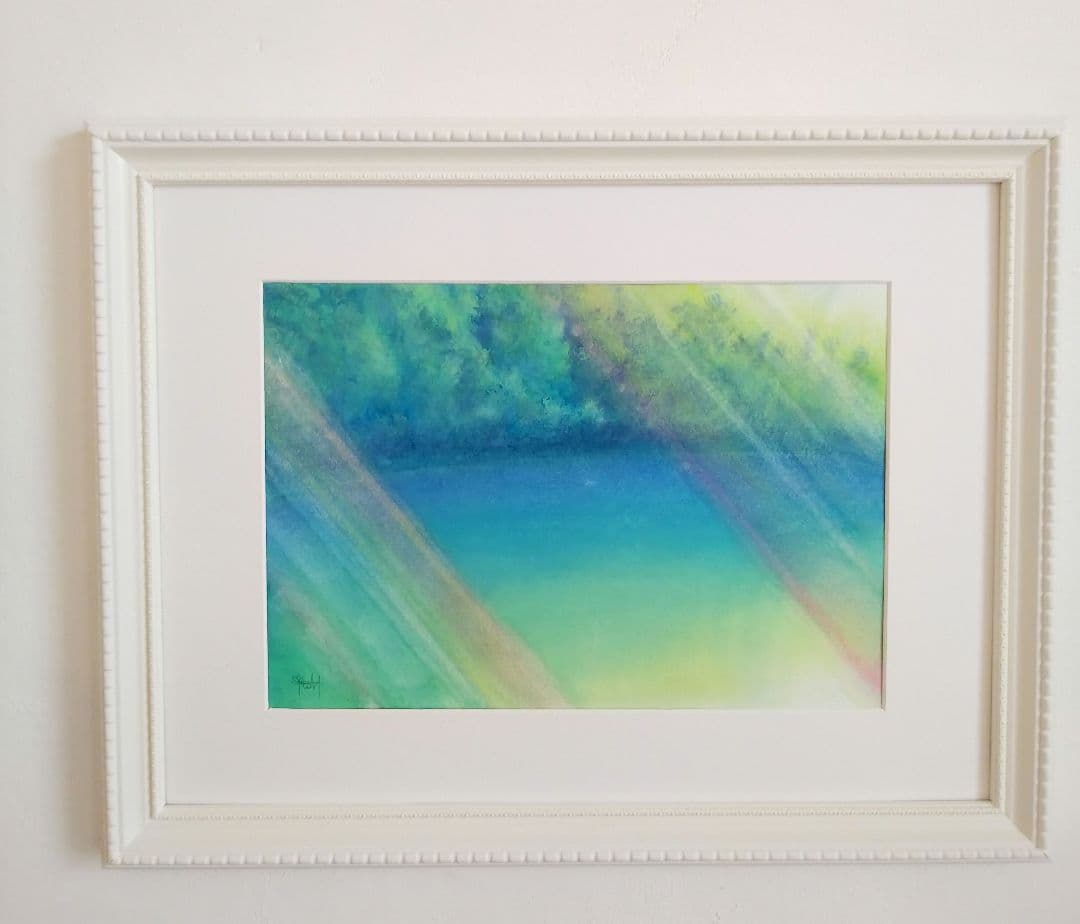 癒しの水彩画940 湖水
