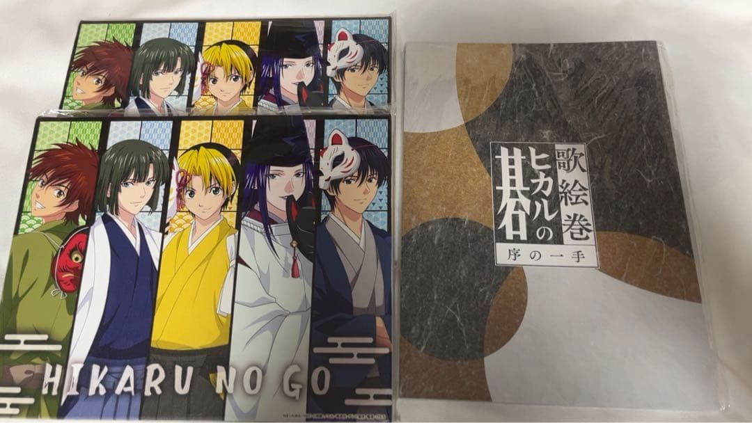 ヒカルの碁　小畑健　花鳥風月　塔矢アキラ　ヒカル　佐為　缶バッジ　くじ　歌絵巻
