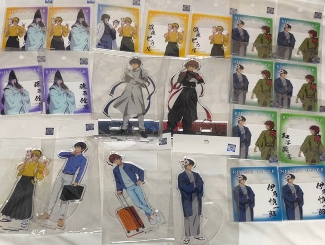 ヒカルの碁　小畑健　花鳥風月　塔矢アキラ　ヒカル　佐為　缶バッジ　くじ　歌絵巻