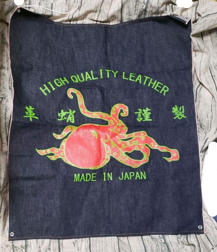 革蛸　デニム生地　看板タペストリー　フラッグ