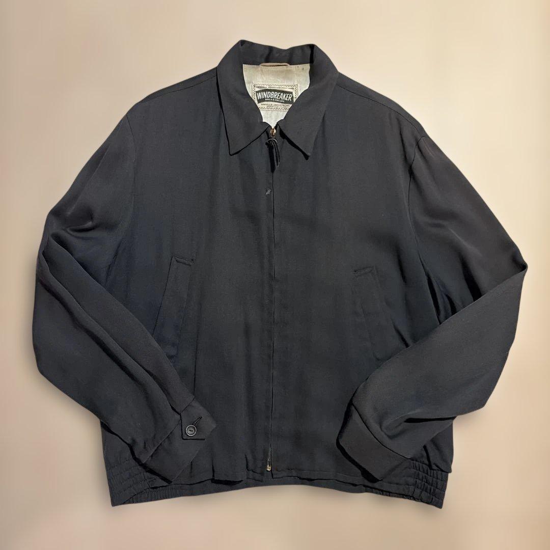 エ*ギ様 50s 60s レーヨンギャバジャケ 実寸L-XL程