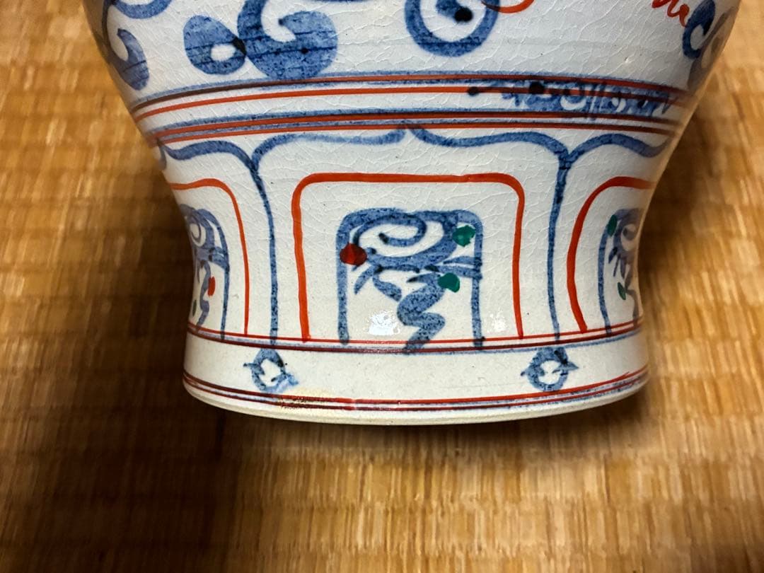 茶道具 紅安南 水指 【黒石窯】印あり 共箱