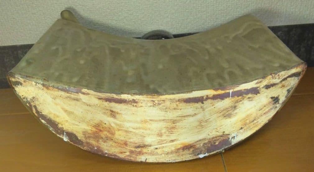 人間国宝 金城次郎 魚海老紋抱瓶 栞 共箱(本人書付) 壷屋焼 やちむん 大きい