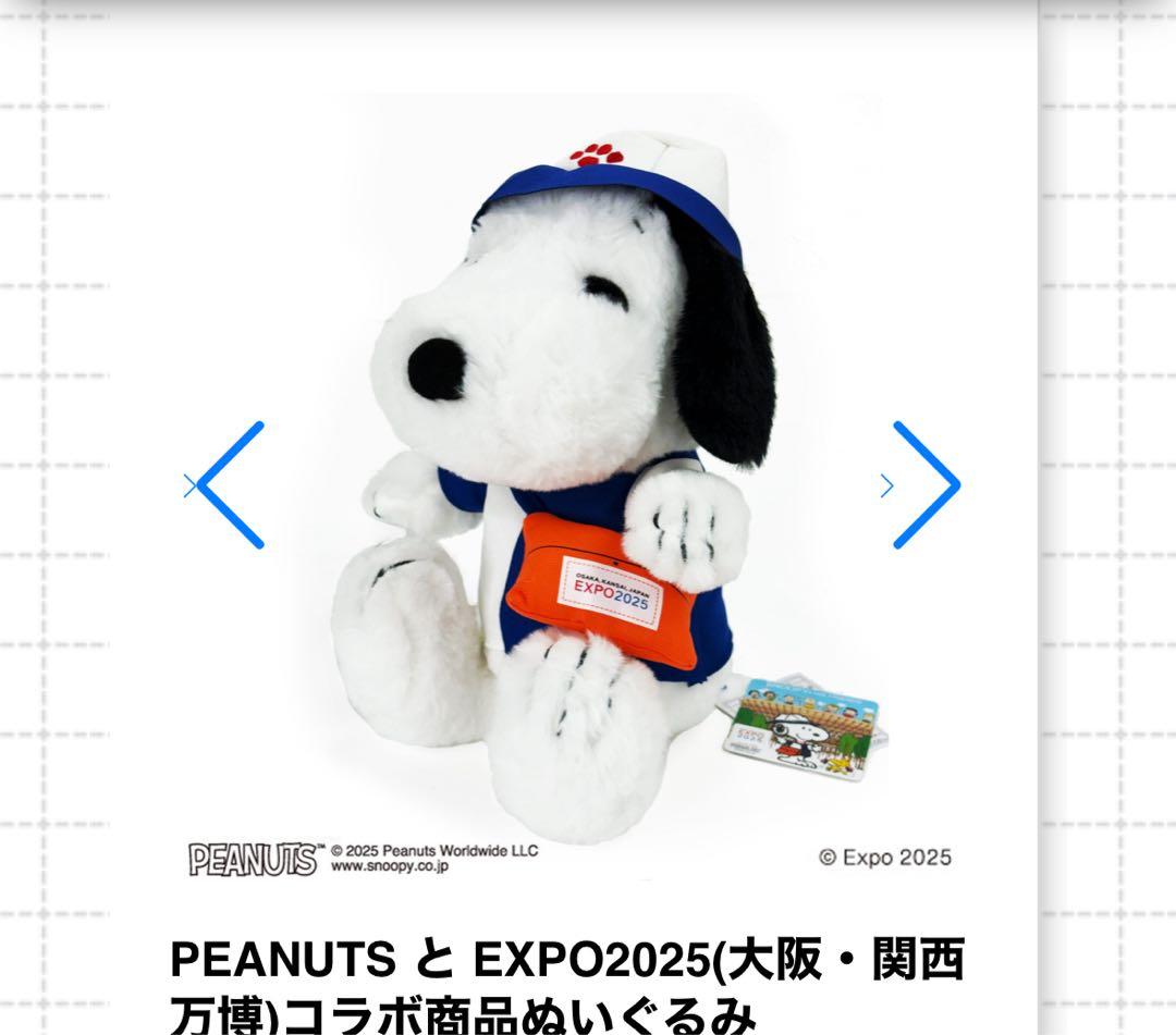 万博会場限定スヌーピーPEANUコラボぬいぐるみランチバックミャクミャク