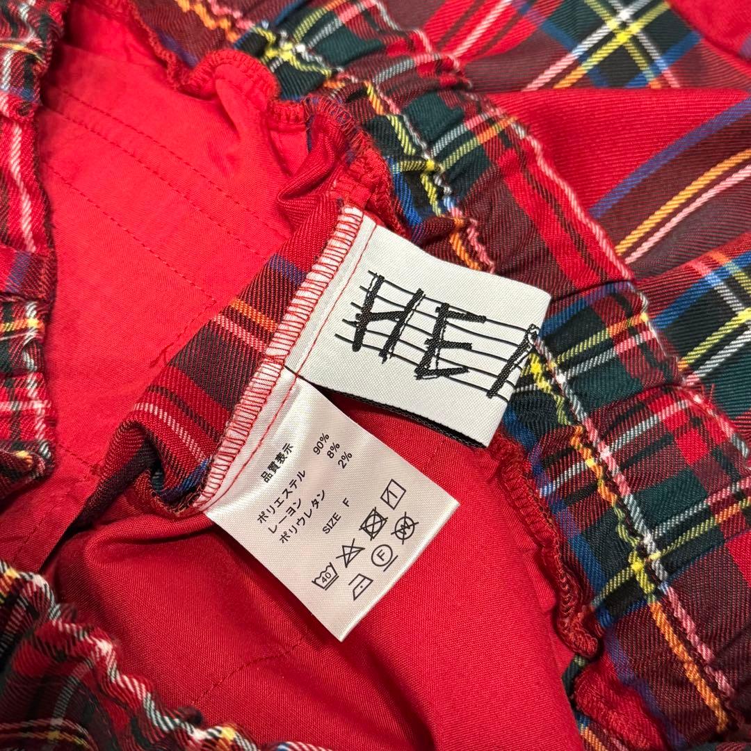 HEIHEI ハートポケットカーゴパンツ 大橋和也MV着用モデル 赤チェック