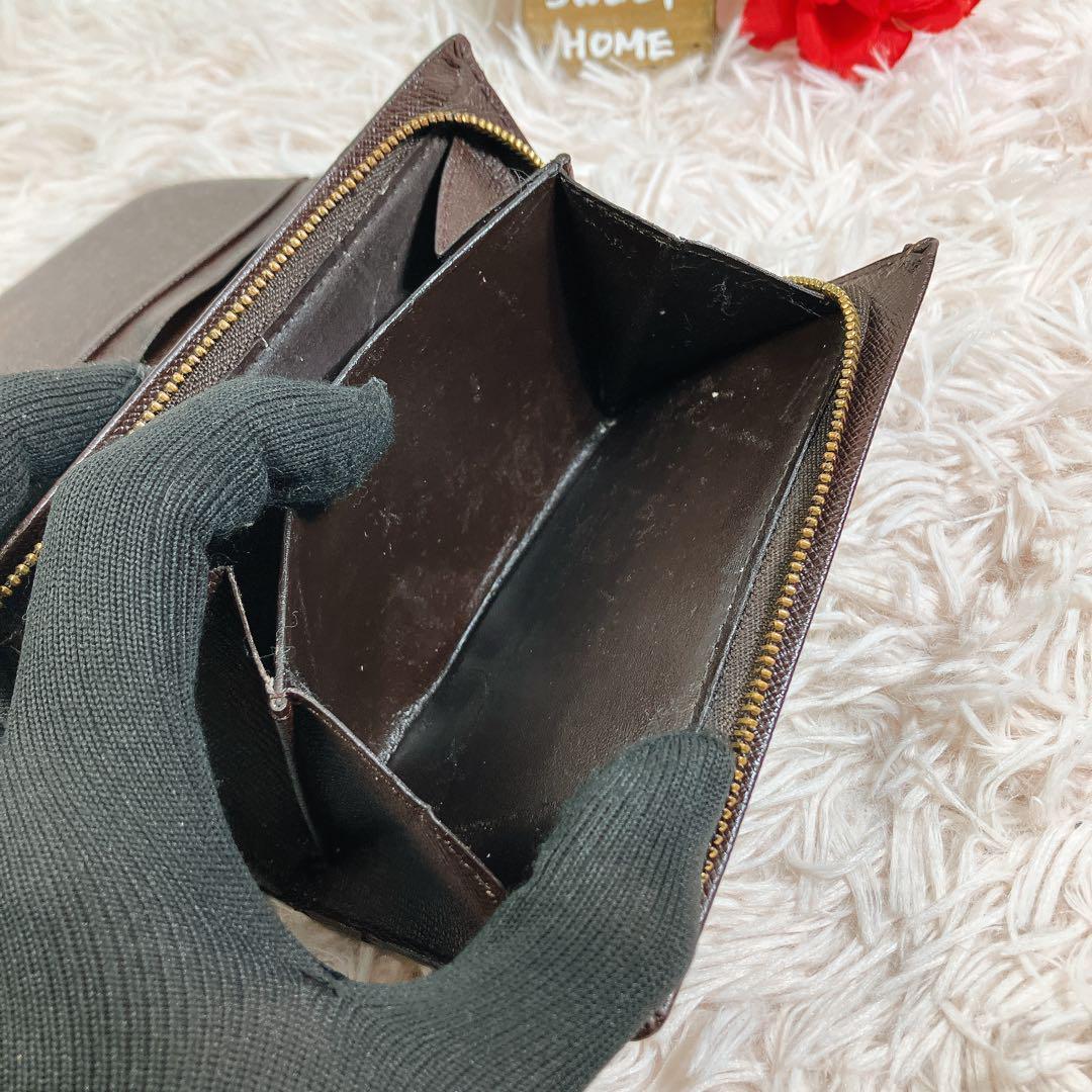 綺麗 ルイヴィトン ダミエ ポルトモネ ビエトレゾール L字 二つ折り 財布