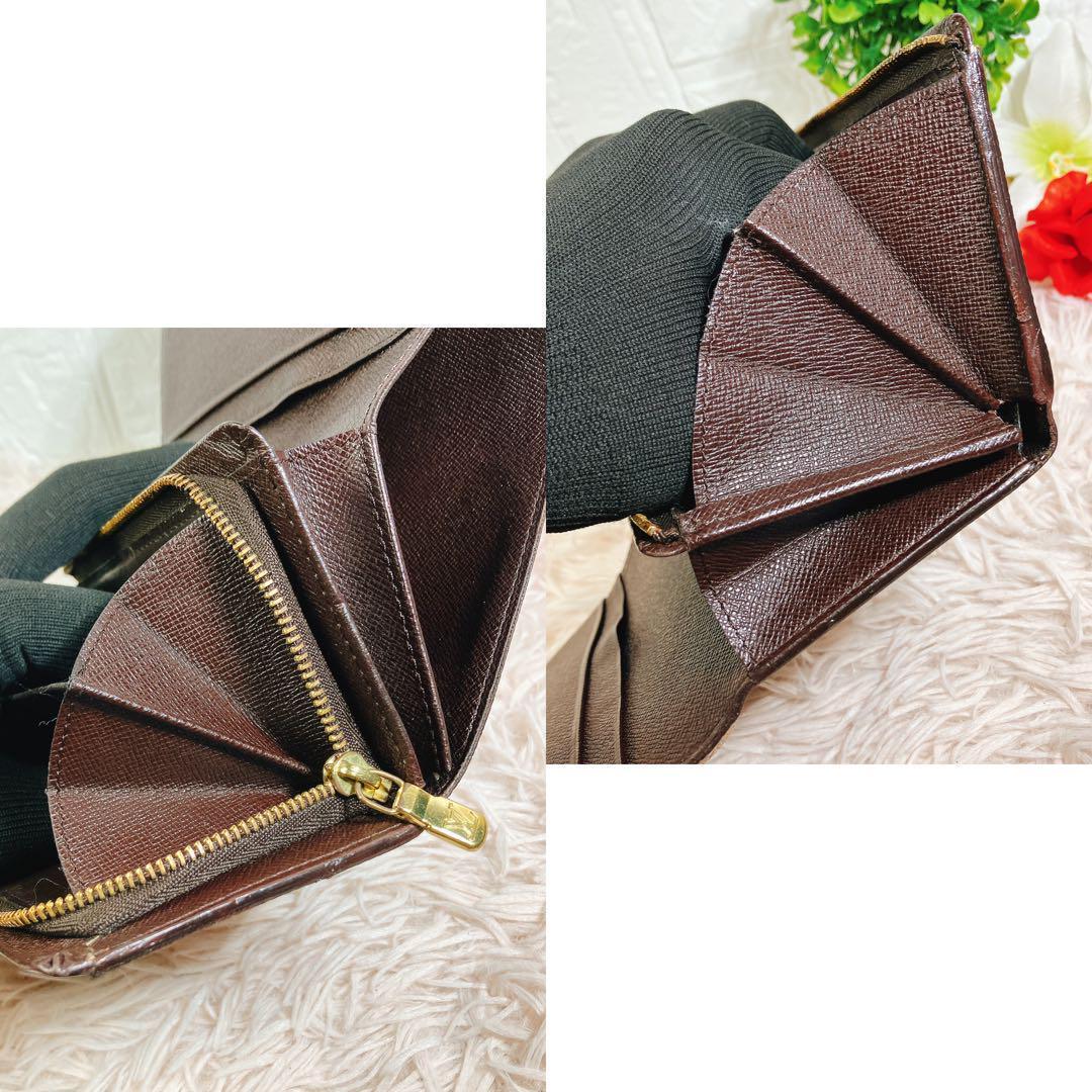 綺麗 ルイヴィトン ダミエ ポルトモネ ビエトレゾール L字 二つ折り 財布