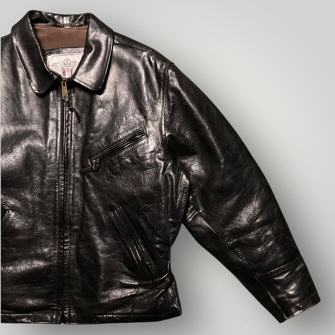 STEWARTスチュワート シングルライダース バッファローXLブラック黒 茶芯