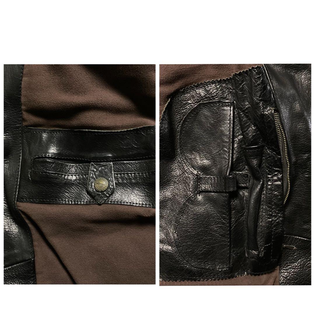 STEWARTスチュワート シングルライダース バッファローXLブラック黒 茶芯