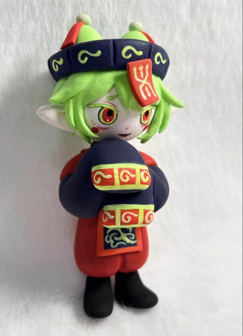 粘土フィギュア　ハンドメイド　キョンシー 蓄光