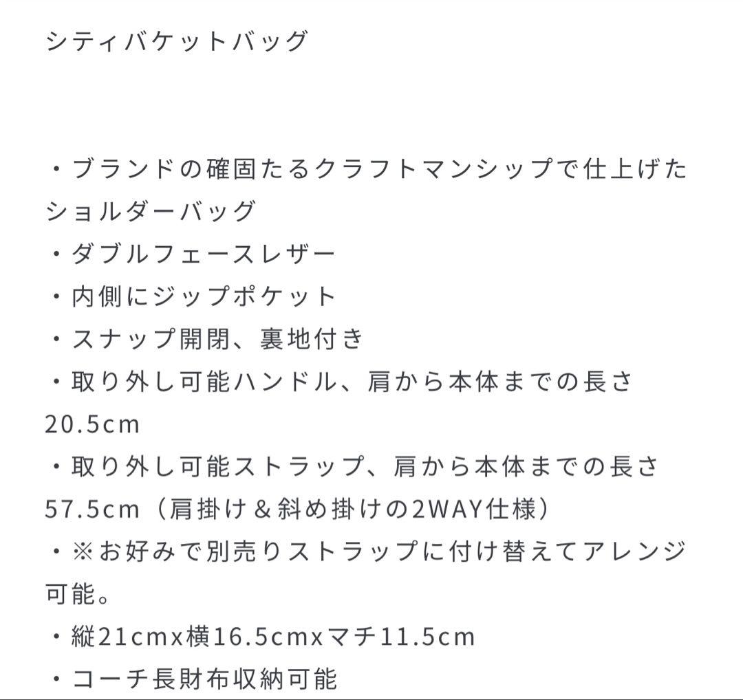 コーチ　シティバケット　CT801 ブラック　ショルダーバッグ　2way