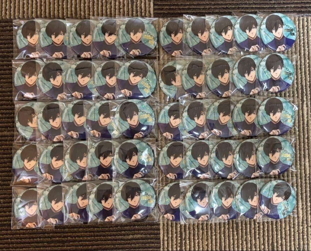ブルーロック展 箔押し缶バッジ 糸師凛50個セット